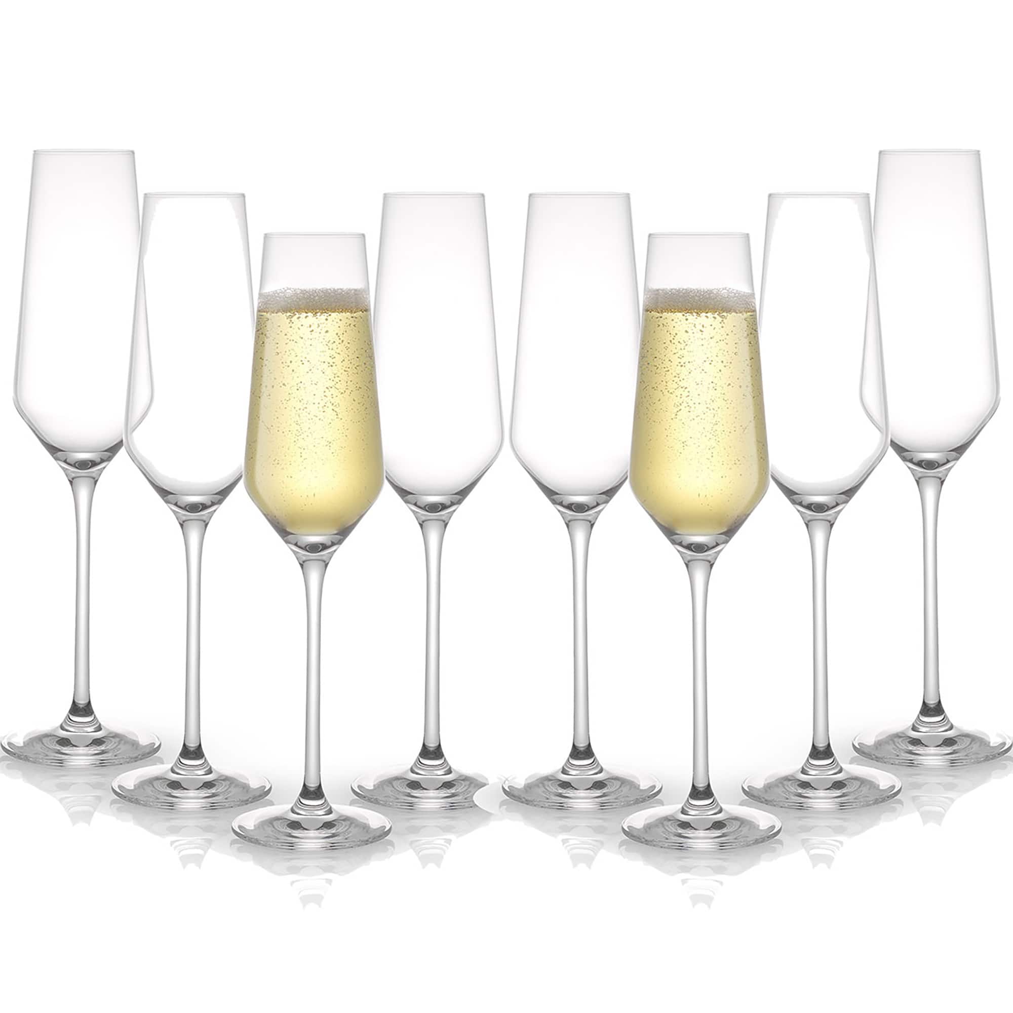 JoyJolt® 7oz. Layla Crystal Champagne Glasses, 8ct.